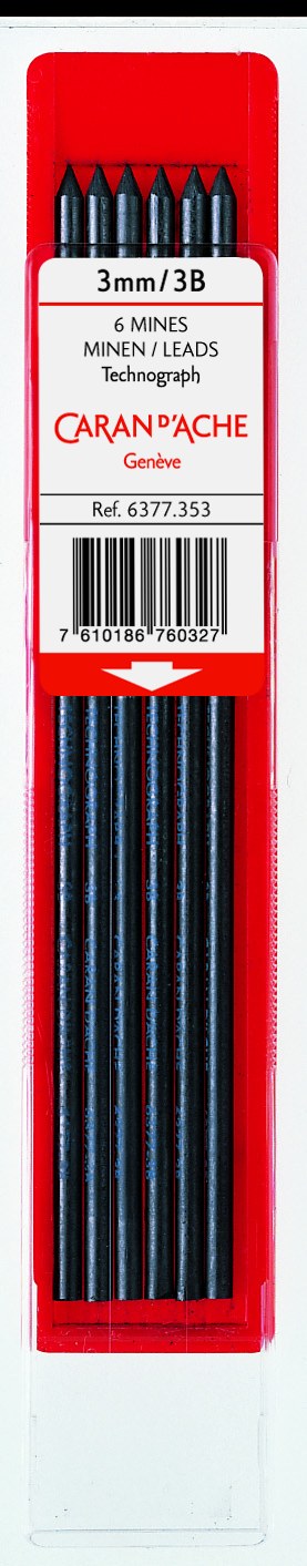 Technograph Lead 3B, 3mm - box of 6