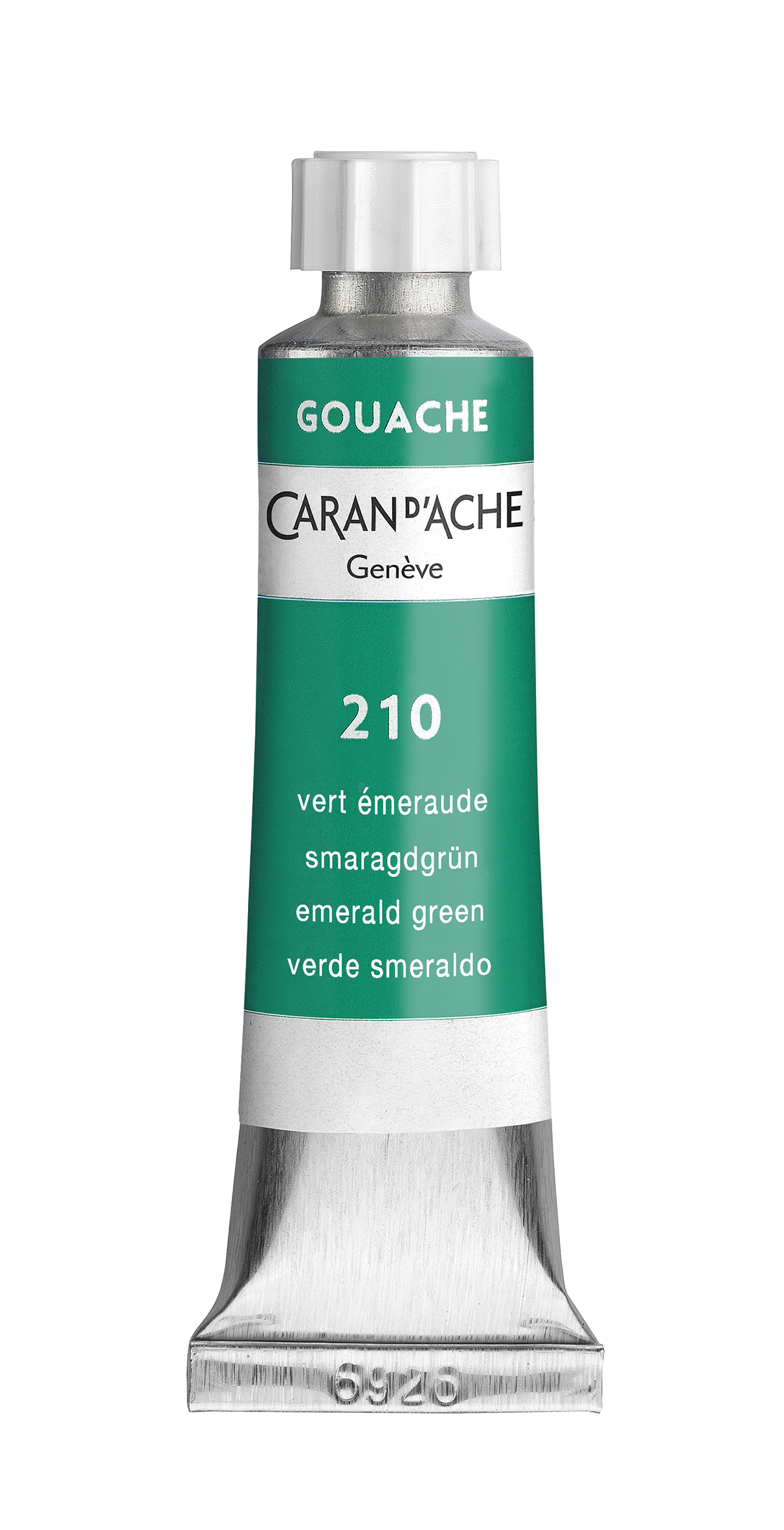 Gouache tube emerald green, 10 ml