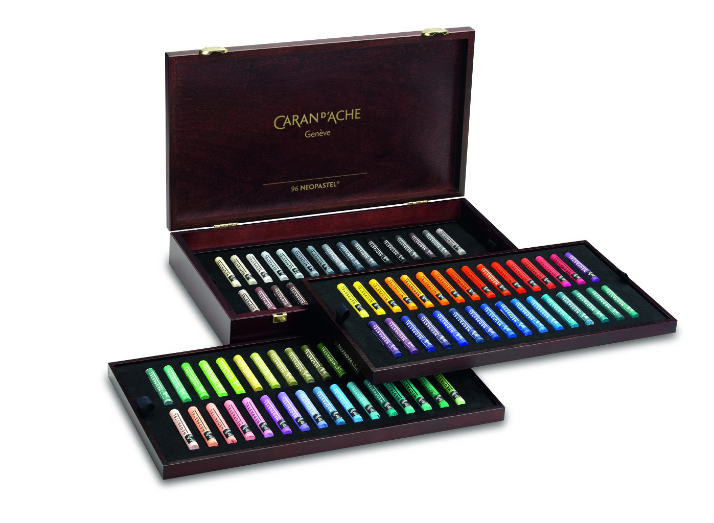 Neopastel wooden gift box 96 assorted colors
