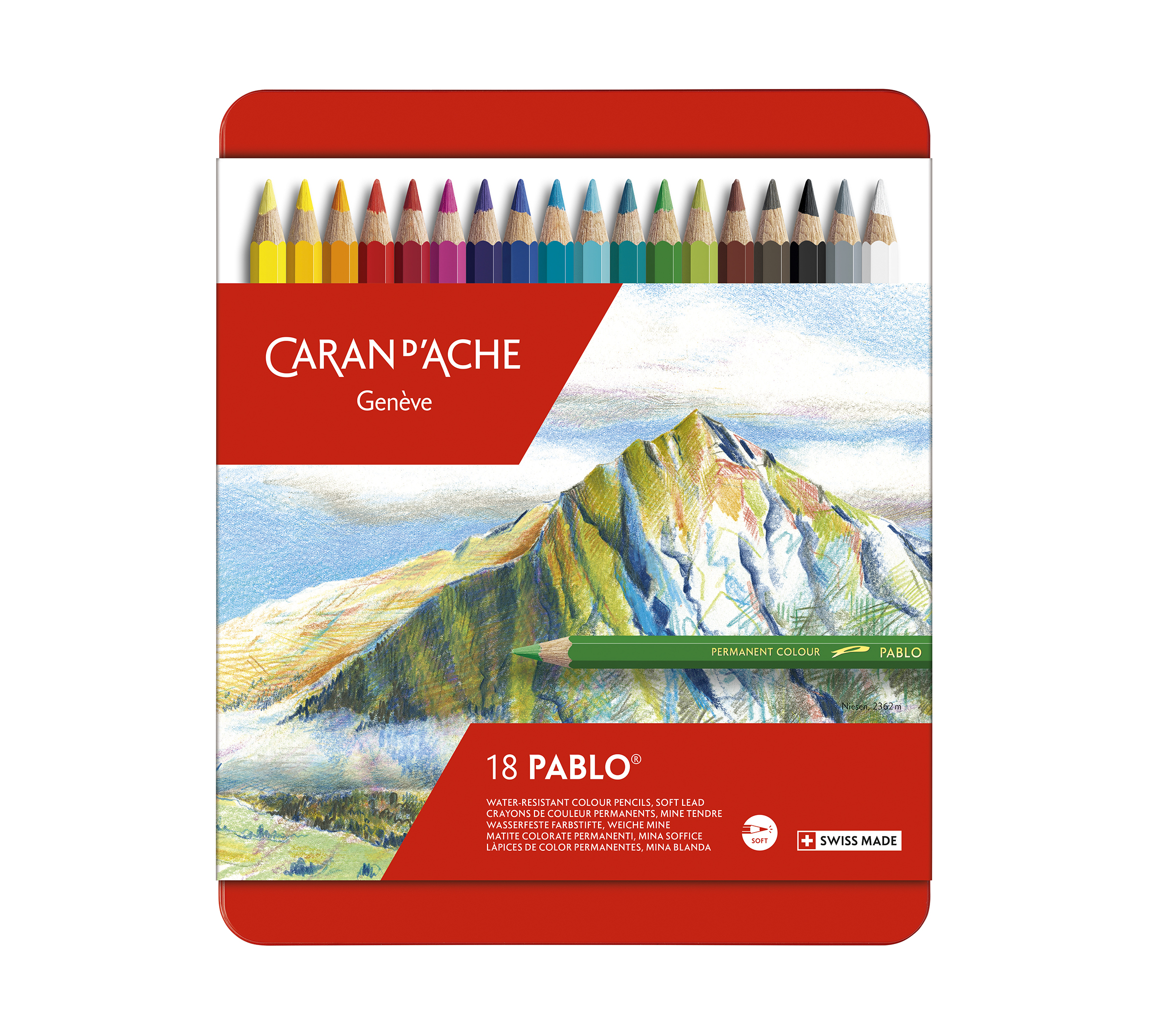 Pablo, metal box  18 Colour pencils