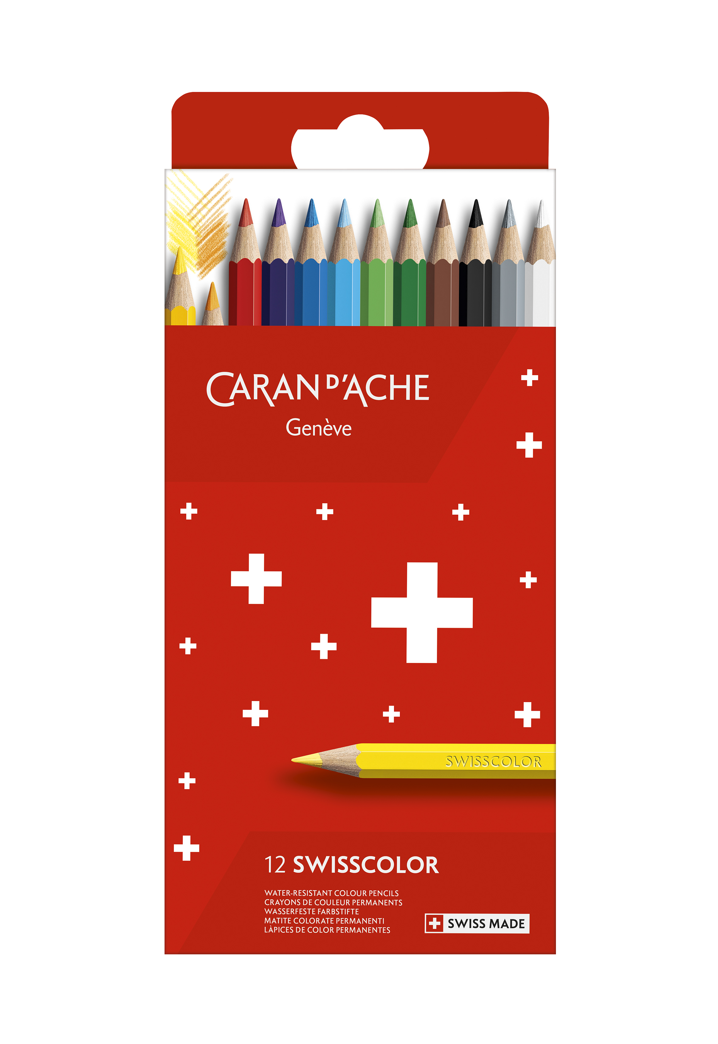Swisscolor Permanent  assorted colored pencils-cardboard box 12