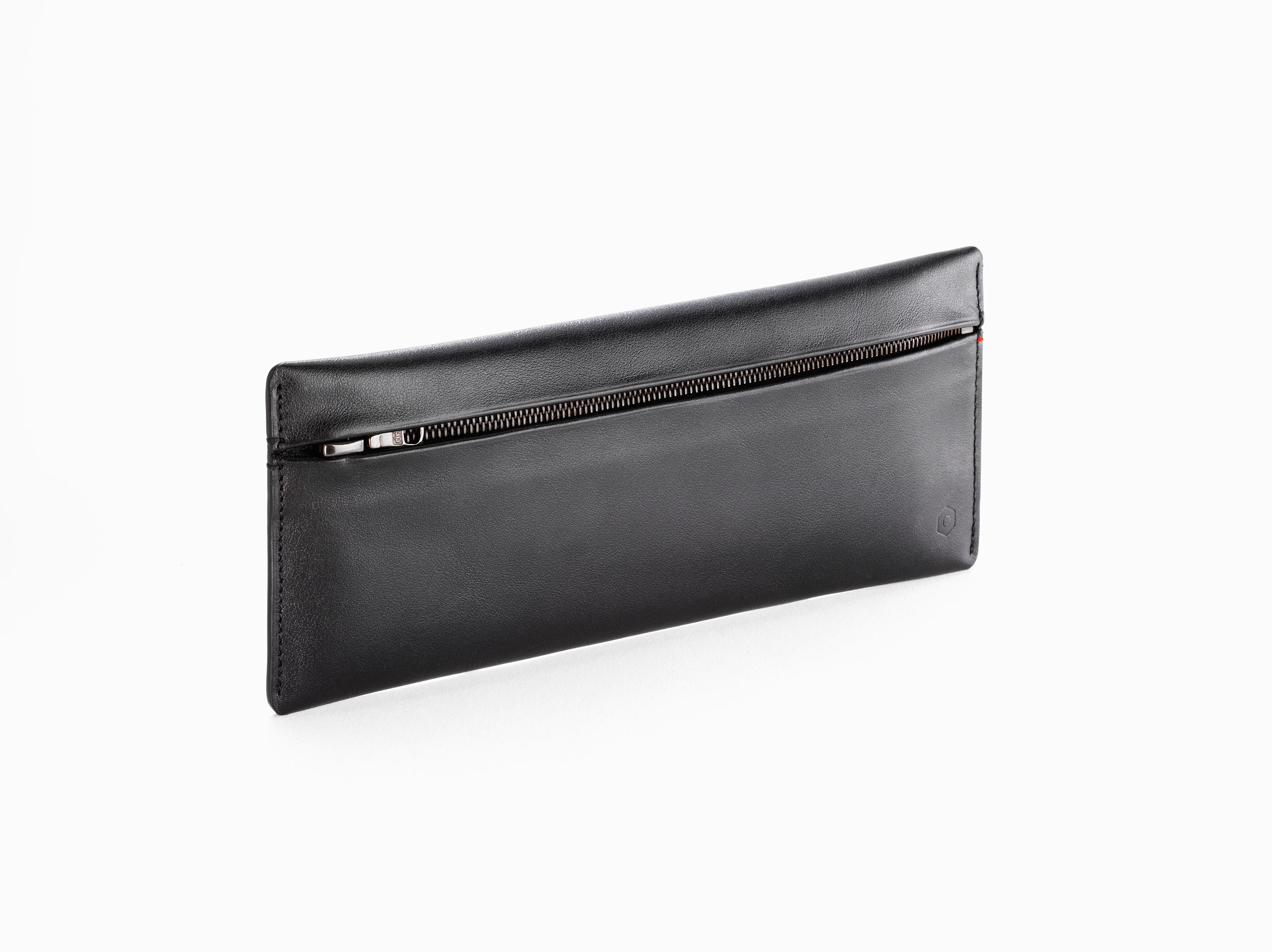 La Collection Cuir - Black Leather Zipped Case-1 pen