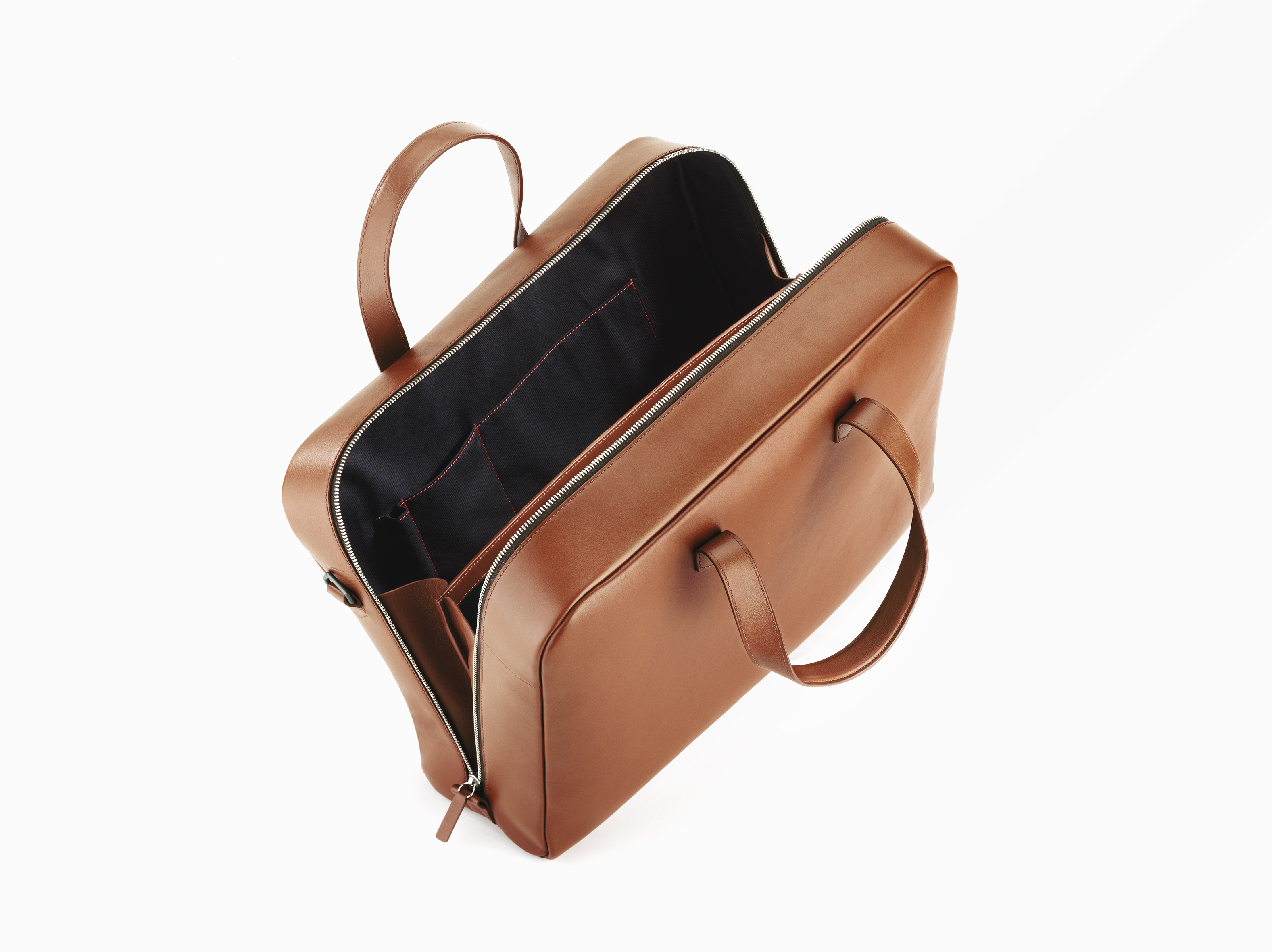 La Collection Cuir - Camel Leather Attache Bag