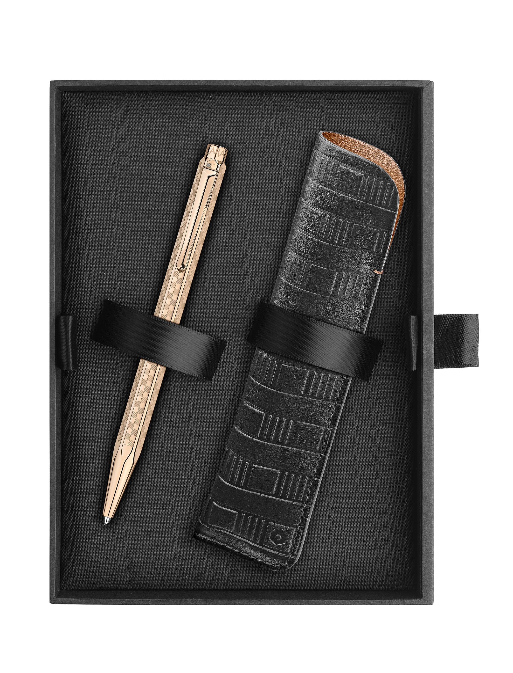 Ecridor  Damier Ballpoint Pen Rose Gold