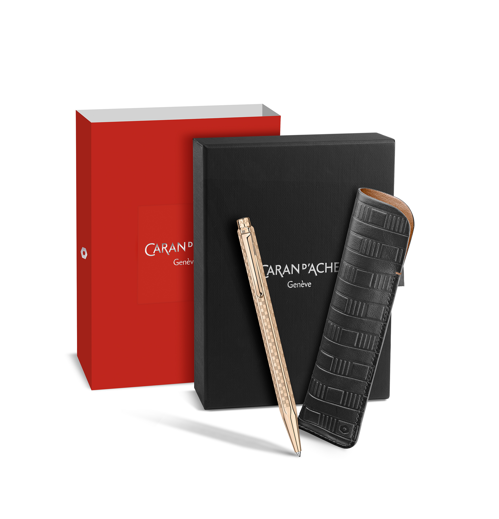 Ecridor  Damier Ballpoint Pen Rose Gold