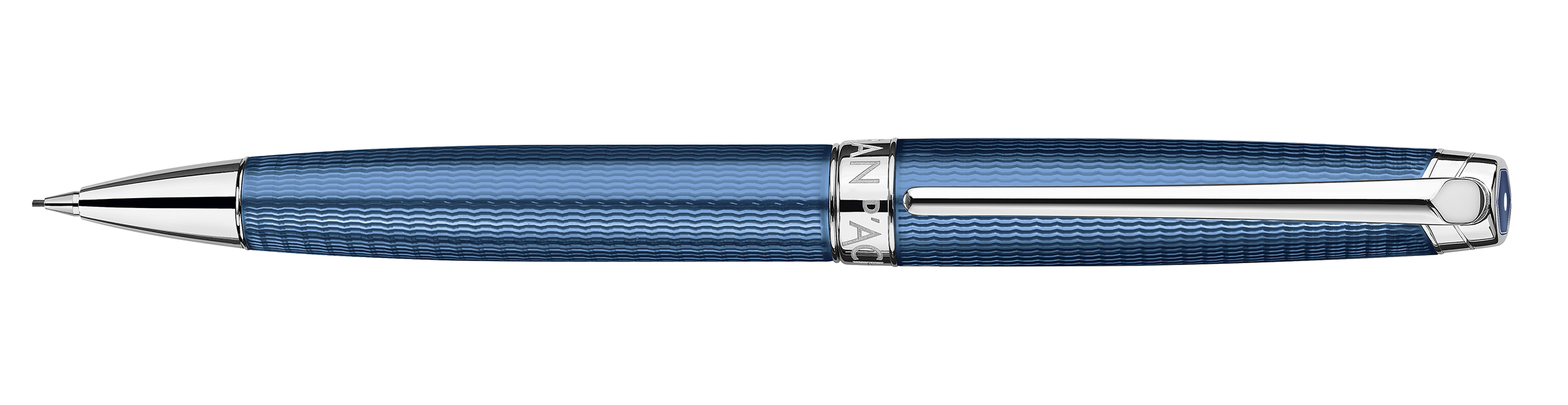 Leman V2 Collection Grand Bleu silver plated/rhodium coated Mechanical pencil 0,7 mm