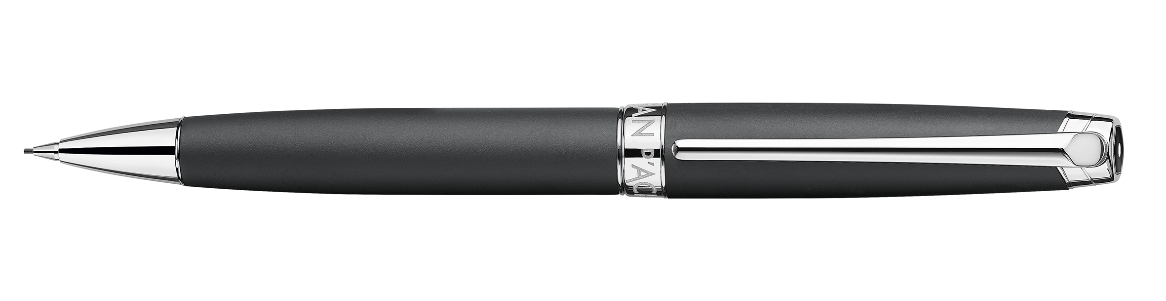 Leman V2 Collection Black matte, silver pl./rhodium coated Mechanical pencil 0,7 mm