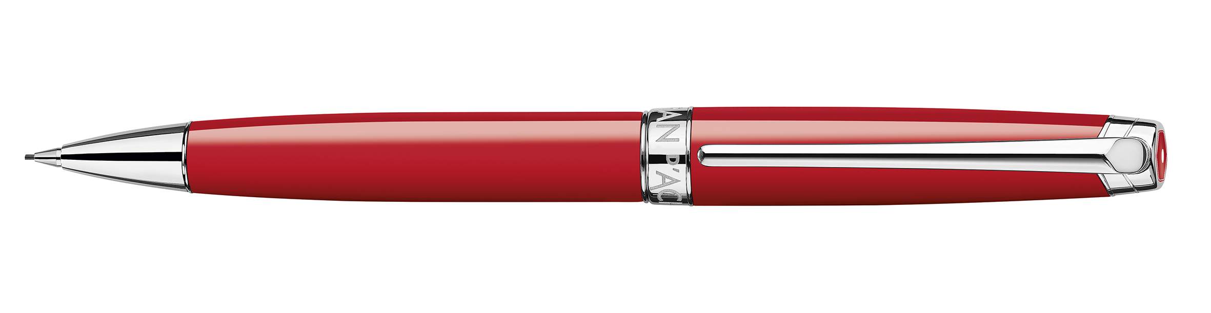 Leman V2 Collection Scarlet red lacquered, silver pl./rhodium coated Mechanical pencil 0,7 mm