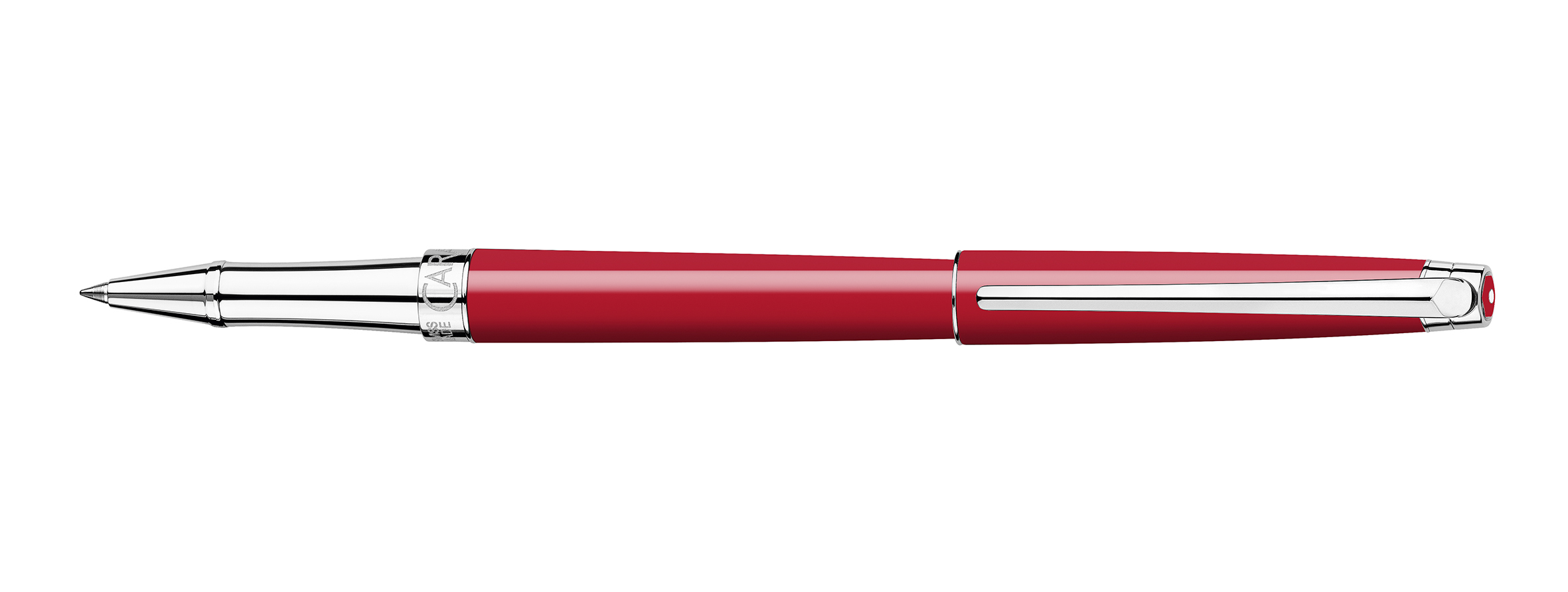 Leman Slim Collection Scarlet Red Rhodium Roller Pen
