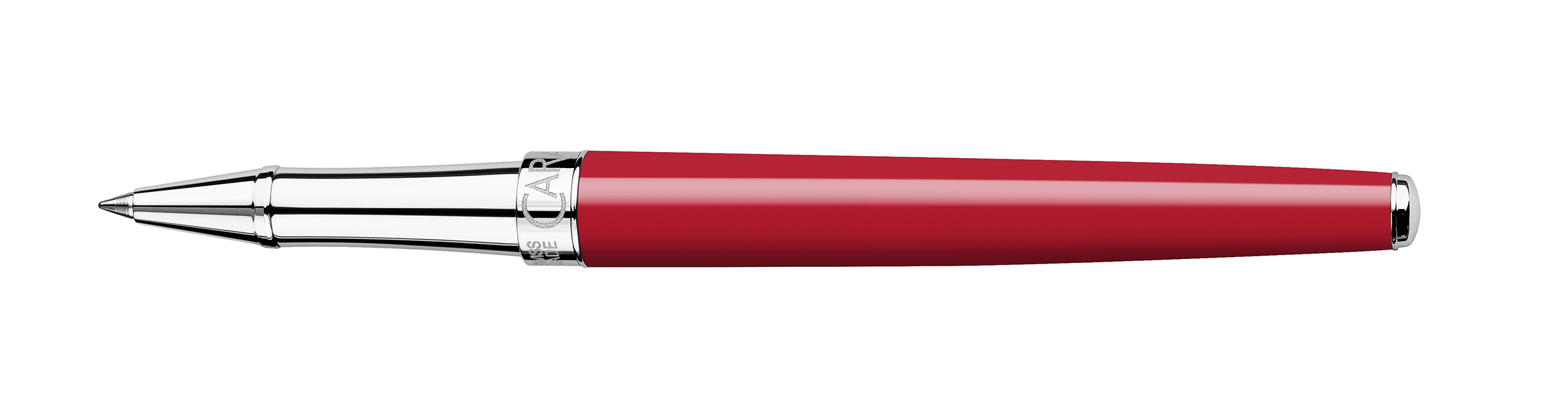 Leman Slim Collection Scarlet Red Rhodium Roller Pen