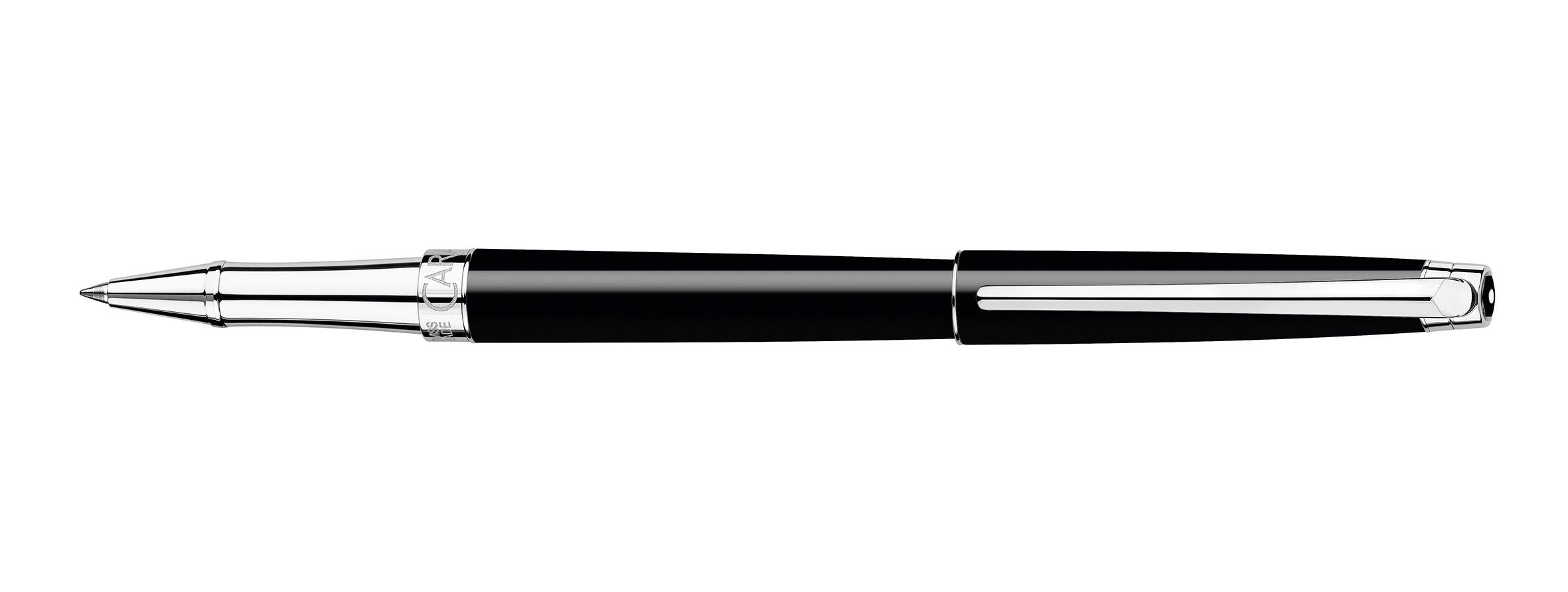 Leman Slim Collection Black Ebony Rhodium Roller Pen