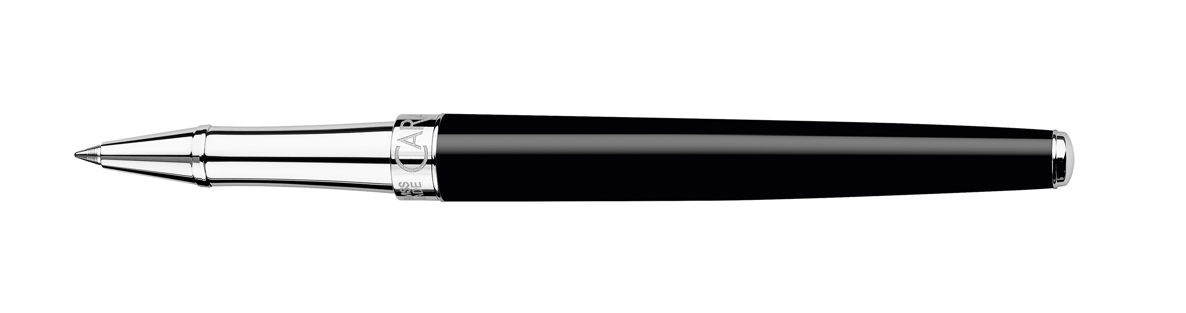 Leman Slim Collection Black Ebony Rhodium Roller Pen