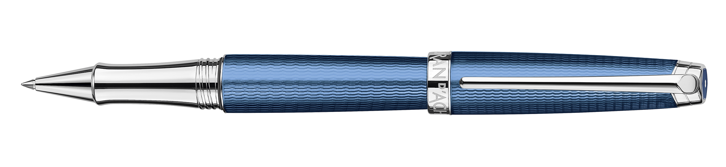 Leman V2 Collection Grand Bleu silver plated/rhodium coated Roller pen