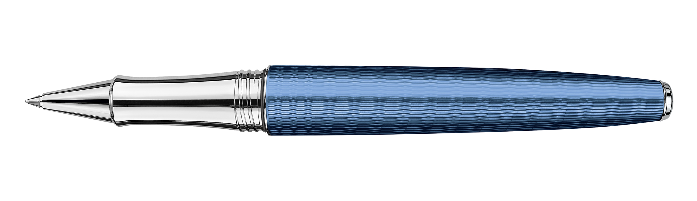 Leman V2 Collection Grand Bleu silver plated/rhodium coated Roller pen