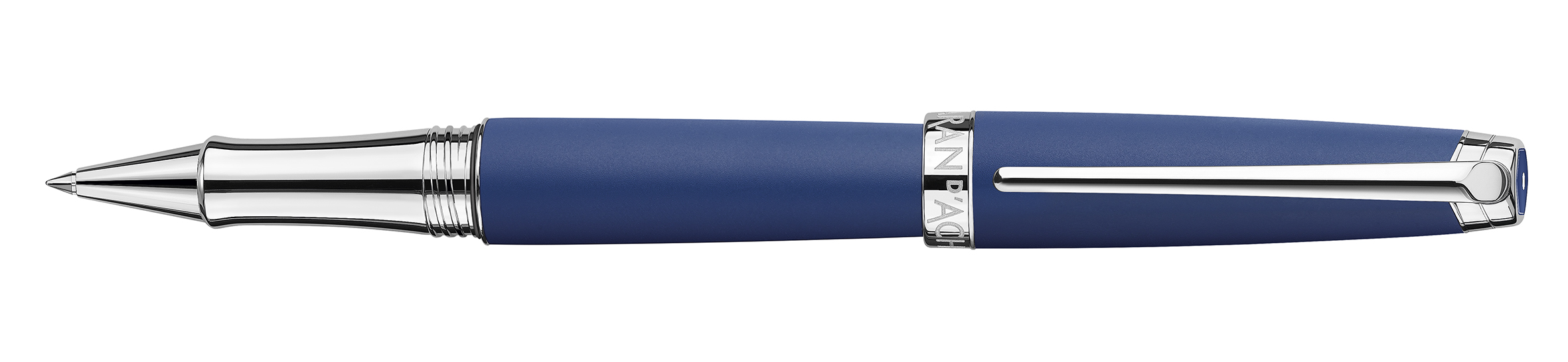 Leman V2 Collection Blue night lacquered mat, silver pl./rhodium coated Roller pen