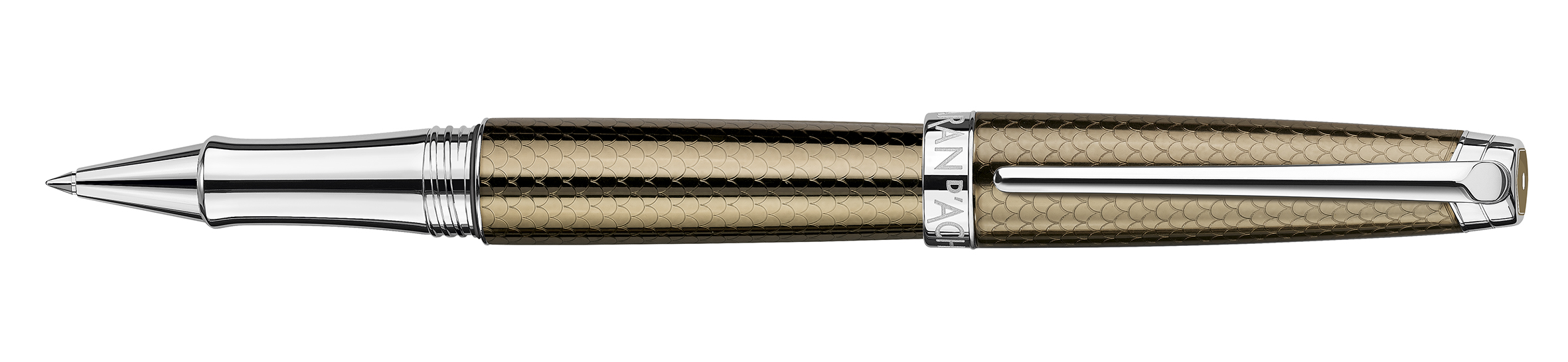 Leman V2 Collection Caviar, Silver plated / Rhodium Coated Roller pen