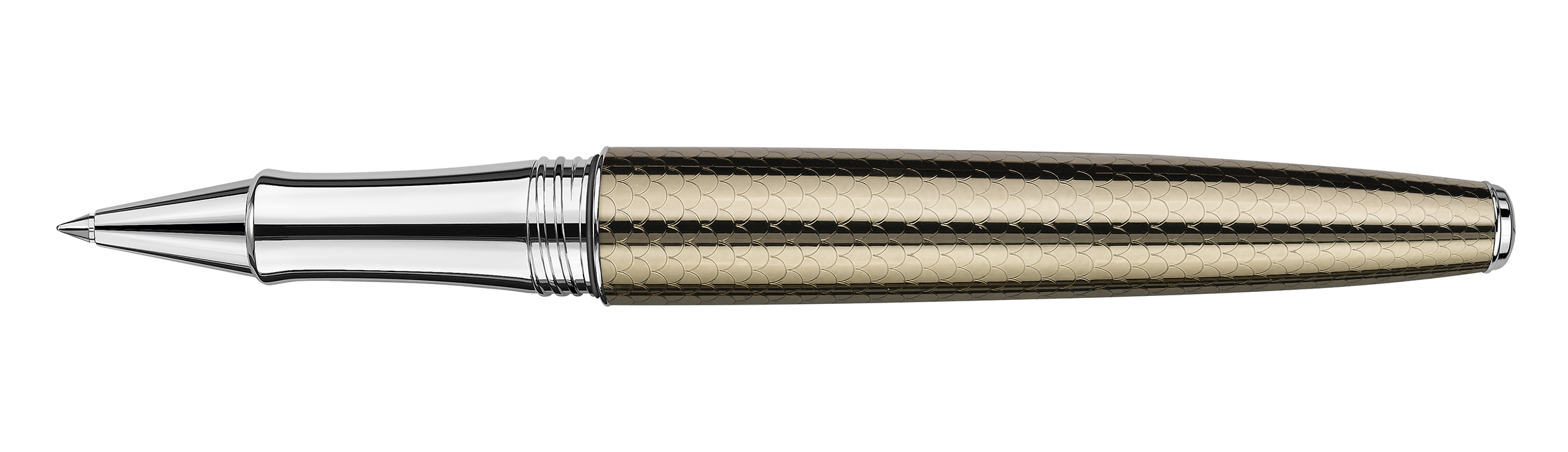 Leman V2 Collection Caviar, Silver plated / Rhodium Coated Roller pen
