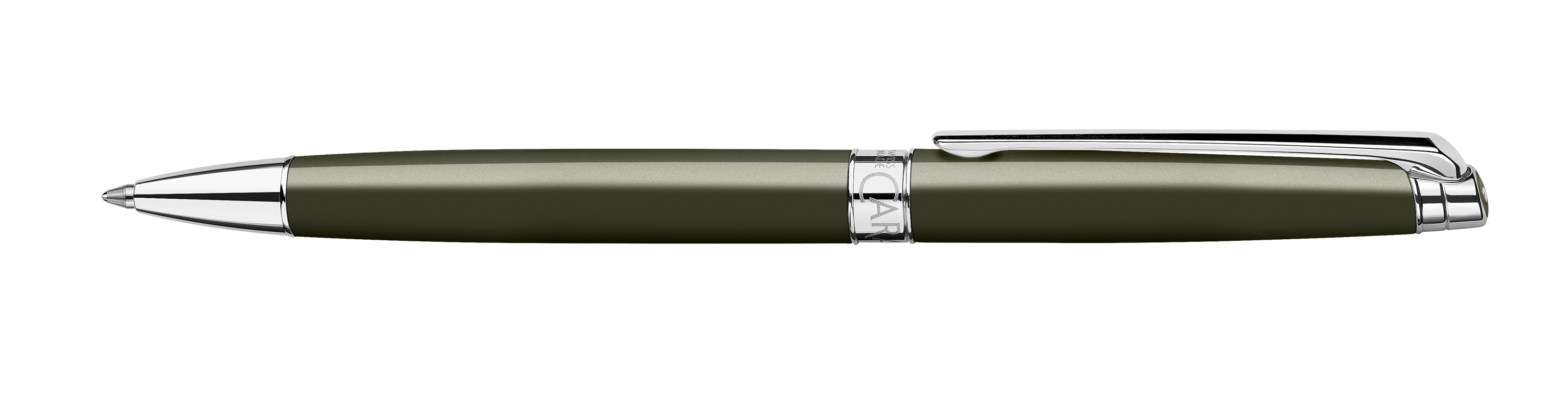 Leman Slim Terre d'Ombre silver plated Ballpoint