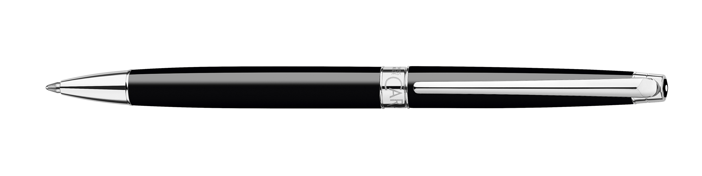Leman Slim Collection Black Ebony Rhodium Ballpoint