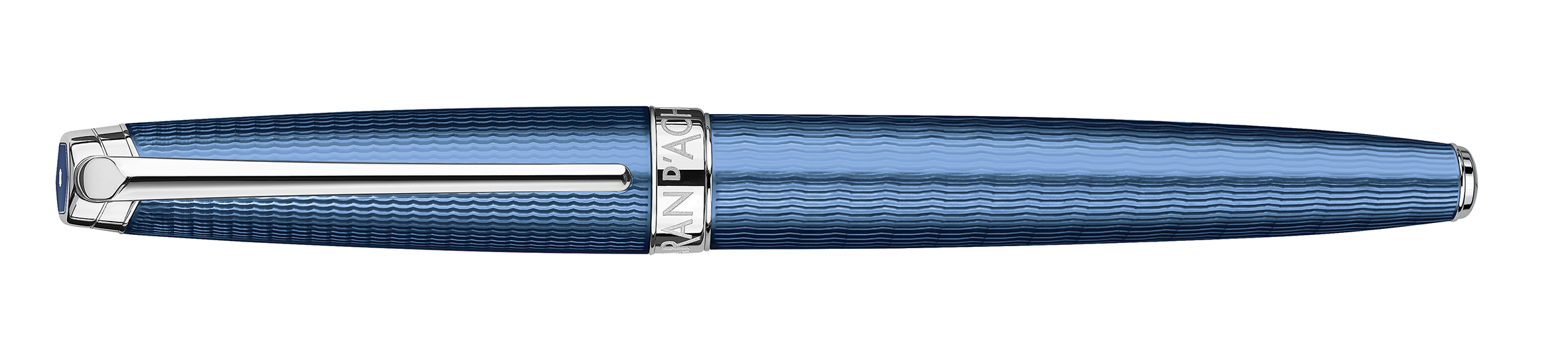 Leman V2 Collection Grand Bleu silver plated/rhodium coated Fountain pen, nib M