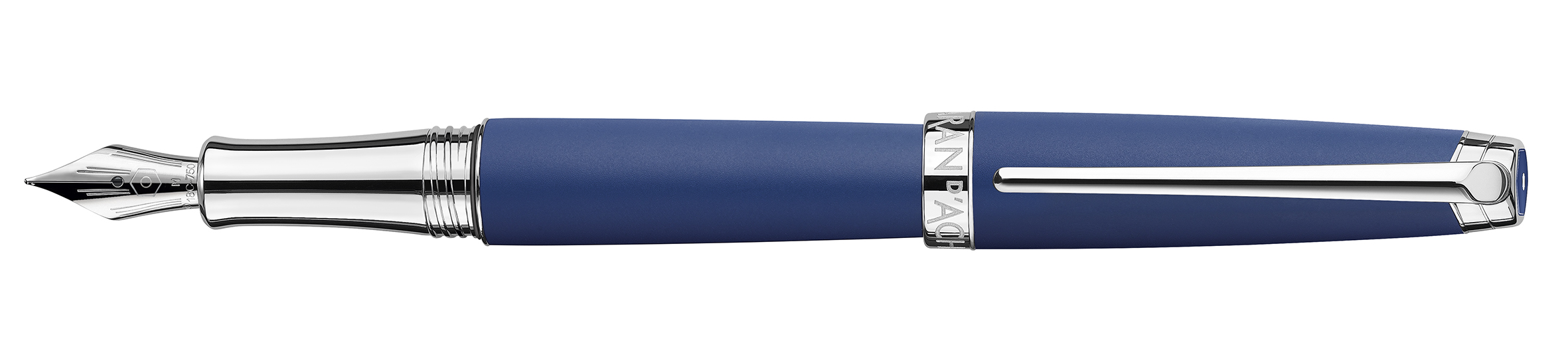 Leman V2 Collection Blue night lacquered mat, silver pl./rhodium coated Fountain pen, nib M