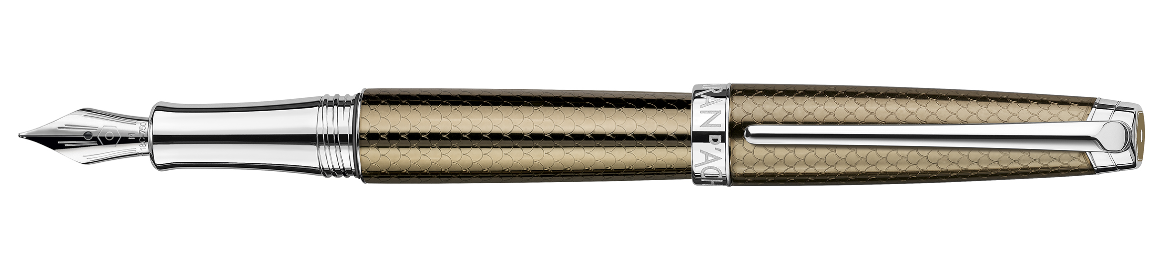 Leman Collection Caviar, Silver plated / Rhodium Coated Fountain pen, nib M