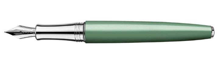 Leman V2 Collection  - Sage Green lacquered, silver pl./rhodium coated Fountain pen, nib EF