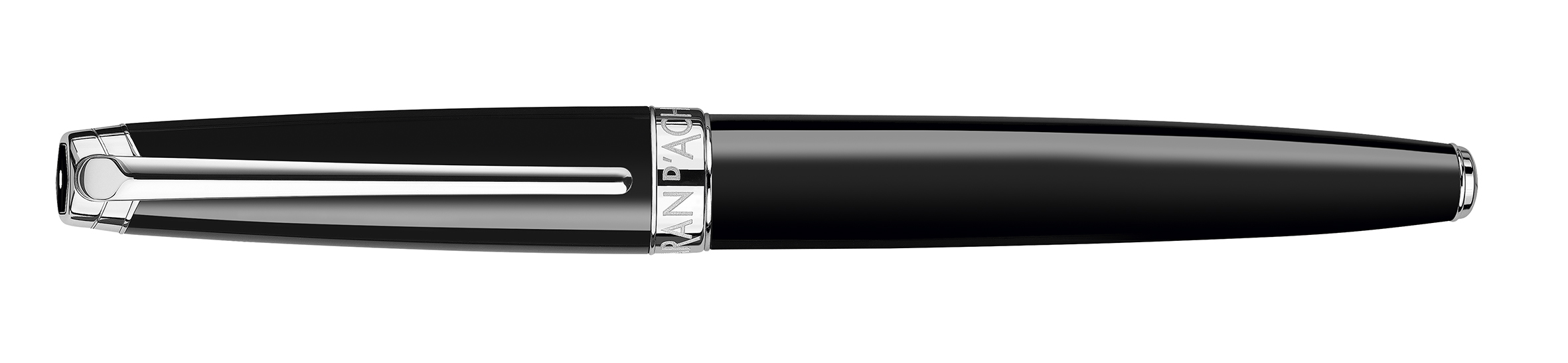 Leman V2 Collection Ebony black lacquered, silver pl./rhodium coated Fountain pen, nib M