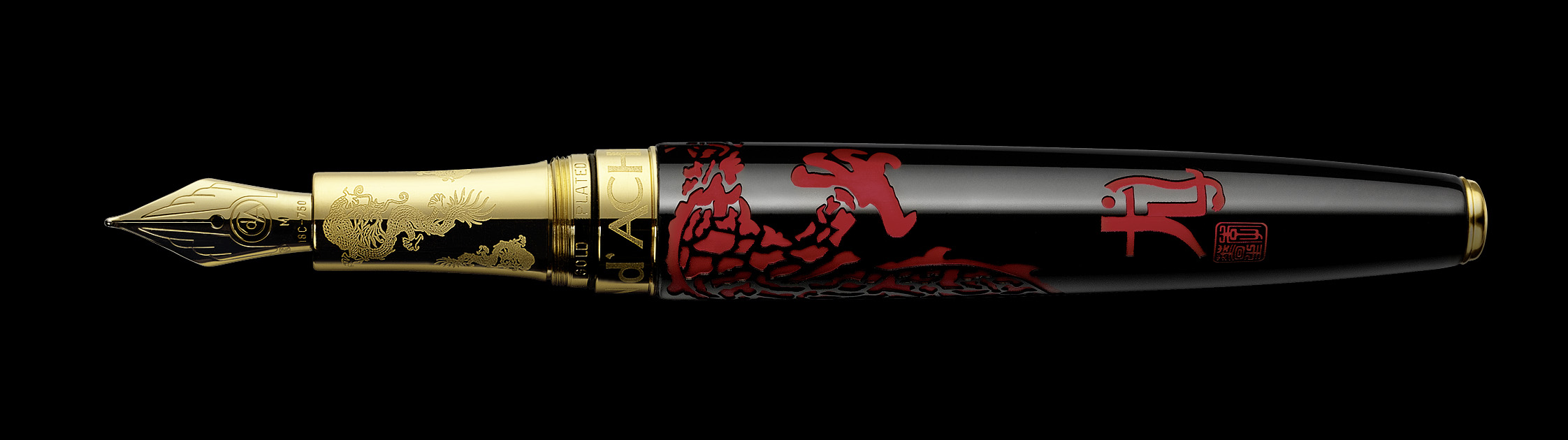 Dragon Li Qiang Sheng, Fountain pen M, goldpl...