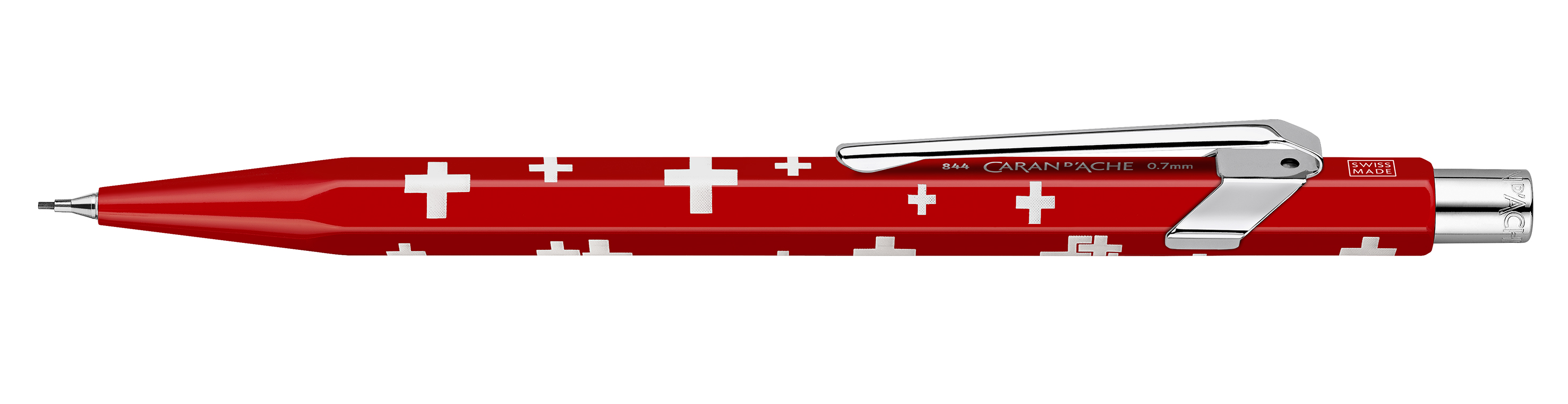 Mechanical pencil metal Swiss Flag