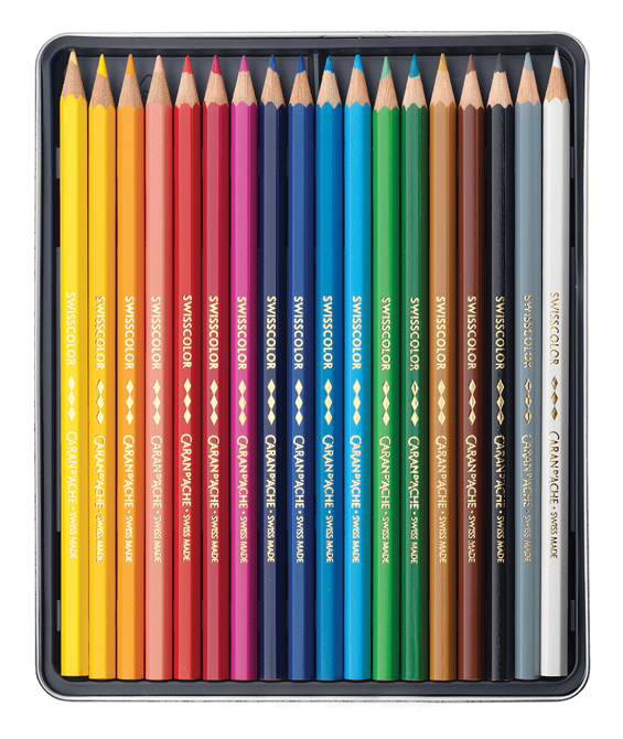 Swisscolor 18-color pencil tray